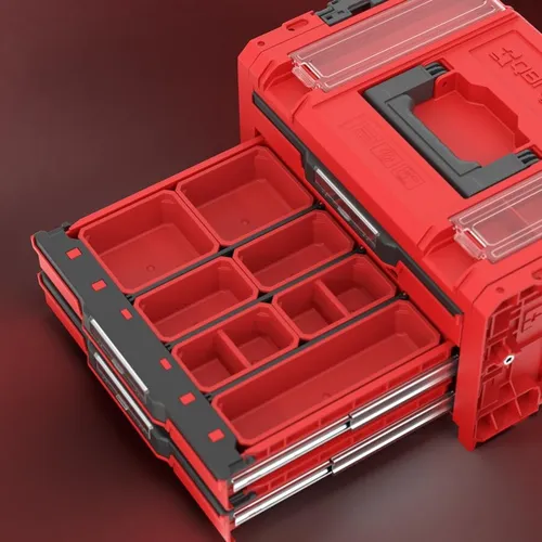 Skrzynka narzędziowa QBRICK System Pro Drawer 3 Toolbox 2.0 Profi Expert Red Ultra HD Custom