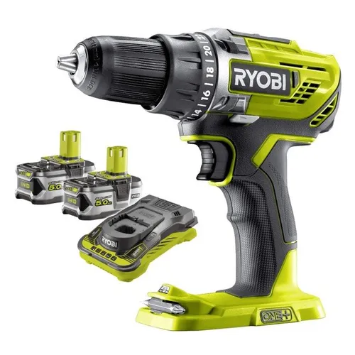 Wiertarko-wkrętarka RYOBI ONE+ R18DD3-0 + Akumulator RYOBI RC18150-250 5Ah 18V + Ładowarka