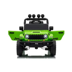 Auto Na Akumulator Jeep Rubicon 2X200W 24V Eva Skóra LED Pilot Radio MP3