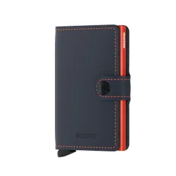 Miniwallet Matte Secrid'in Küçük Cüzdanı-nightblue / orange