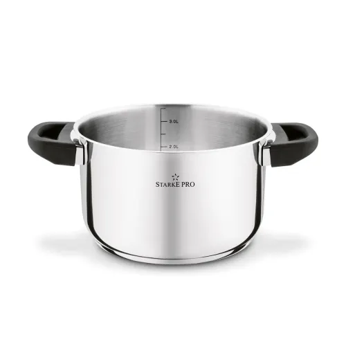 Garnek nierdzewny z pokrywką Starke Pro Sante 3,7 l