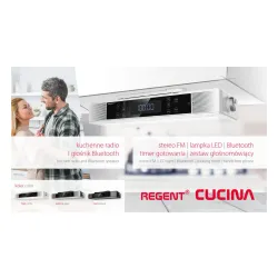 Radioodbiornik Ferguson Regent Cucina Radio FM Bluetooth Srebrny
