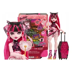 LALKA MONSTER HIGH STRASZYSEKRETY S7 Draculaura wakacje zestaw z walizką
