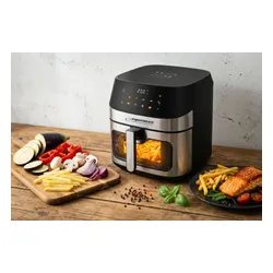 Air Fryer Frytkownica beztłuszczowa ESPERANZA Patate Al Forno 8l z 10 automatycznymi programami i okienkiem do obserwacji postępów gotowania
