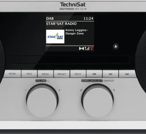 Radioodbiornik TechniSat DigitRadio 451 CD IR Radio FM DAB+ Internetowe Bluetooth Biały
