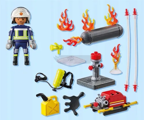 PLAYMOBIL ACT!ON HEROES 71826 STRAŻAK Z POMPĄ WODNĄ zestaw dla dzieci