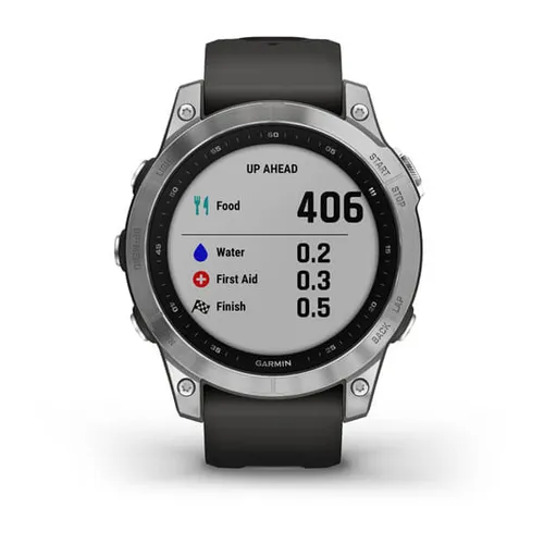 Smartwatch Garmin Fenix 7 srebrny z grafitowym paskiem (010-02540-01)