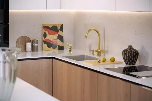 Bateria Quadron Caren 3623512PVDG1 Złoty Stal szlachetna