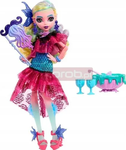 MONSTER BALL LALKA MONSTER HIGH LAGOONA BLUE lalka w imprezowym stroju HNF71