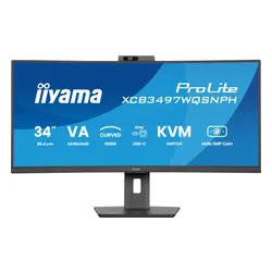 Monitor IIYAMA ProLite XCB3497WQSNPH-B1 34" 3440x1440px 120Hz 0.4 ms [MPRT] Curved + Norton Small Business