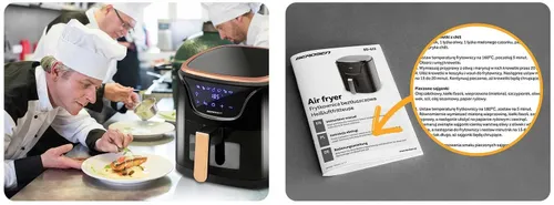 Frytkownica beztłuszczowa Air Fryer BERDSEN BD-652 5l Czarno-złoty