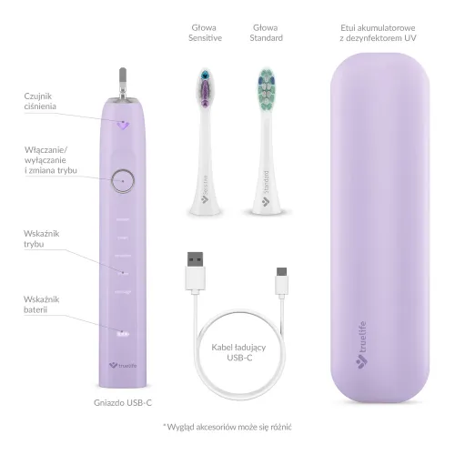 Szczoteczka soniczna TrueLife SonicBrush Clean70 UV Fioletowy