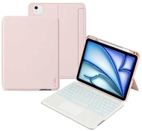 Etui na iPad Air TECH-PROTECT SCMag Pen + Keyboard Różowy Klawiatura
