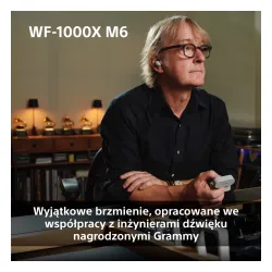 Słuchawki bezprzewodowe Sony WF-1000XM6 ANC Dokanałowe Bluetooth 5.3 Czarny
