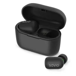 Słuchawki bezprzewodowe Savio TWS-09 Dokanałowe Bluetooth 5.1 Czarny