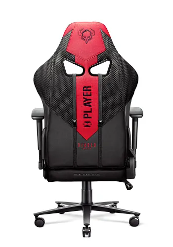 Fotel Diablo Chairs X-Player 2.0 Normal Size Gamingowy do 160kg Skóra ECO Tkanina Karmazynowo-antracytowy