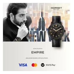 Zegarek HORNET Art Deco NFC 43mm Zielono-brązowy