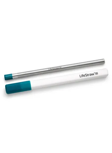 Słomka filtrująca do wody LifeStraw Stainless Steal Sip - laguna teal