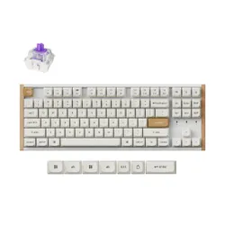 Klawiatura gamingowa Keychron K8H-Q1 75% Magnetic Wood White