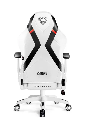 Fotel Diablo Chairs X-Horn 2.0 Normal Size Gamingowy do 160kg Skóra ECO Biało-czarny