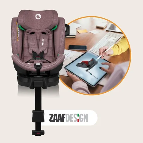 Fotelik samochodowy LIONELO Harmony i-Size 40-150 cm (0-36 kg) Różowy