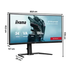 Monitor IIYAMA G-Master GCB3484WQSU-B2 34" 3440 x 1440 200Hz 0.6 [MPRT] Curved