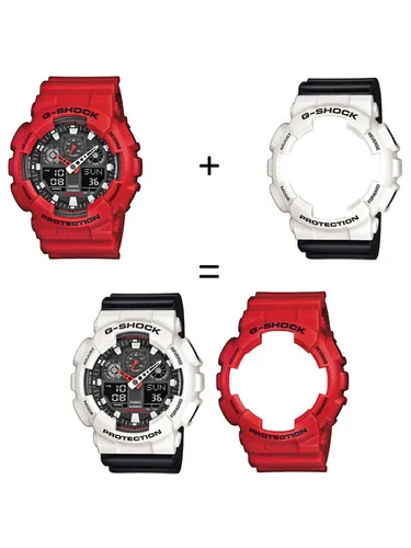 Casio Zegarek SET GA-100B-4AER + BEZEL 10395292 + PASEK 10347688