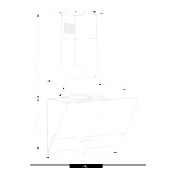 Okap Amica OKP6859S Czarny