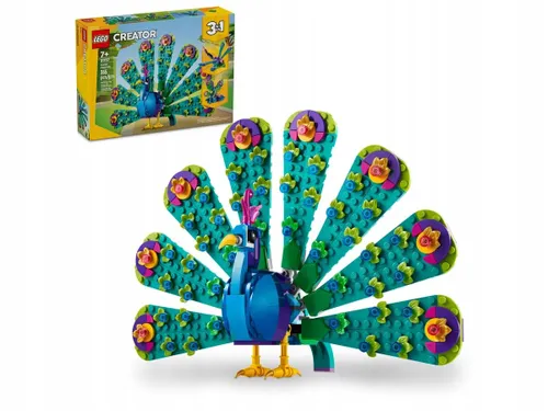 Lego paw Creator 3w1 egzotyczny 31157 z ruchomym ogonem i podstawką
