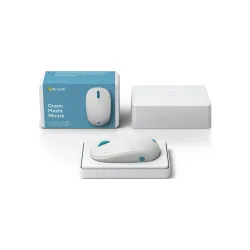 Myszka Microsoft Ocean Plastic Mouse Biało-niebieski