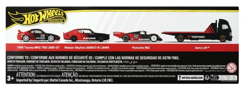 Zestaw pojazdów Hot Wheels Premium Advan Racing Team JBM06 (4 szt.)