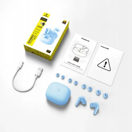 Słuchawki bezprzewodowe Baseus Bass BP1 Pro ANC Dokanałowe Bluetooth 6.0 Niebieski