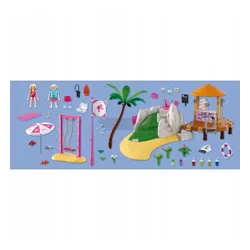 PLAYMOBIL x BARBIE 72121 Kawiarnia na plaży, zestaw dla dzieci +4 lata