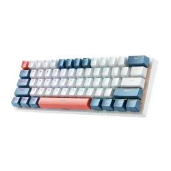 Klawiatura mechaniczna Machenike K500-B61 Gamingowa Przewodowa Red Switch Niebiesko-biała
