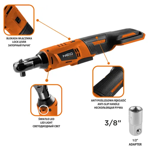 Grzechotka akumulatorowa Neo Energy+ 18V 04-603