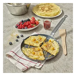 DE BUYER Outdoor 24 cm - patelnia do naleśników ze stali węglowej