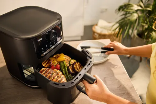 Air Fryer Frytkownica beztłuszczowa BRAUN MultiFry 5 HF5075IBK 6l z okienkiem do obserwacji postępów gotowania