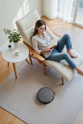 Robot sprzątający eufy C10 Stacja oczyszczająca Tworzenie mapy pomieszczenia 51dB Czarny