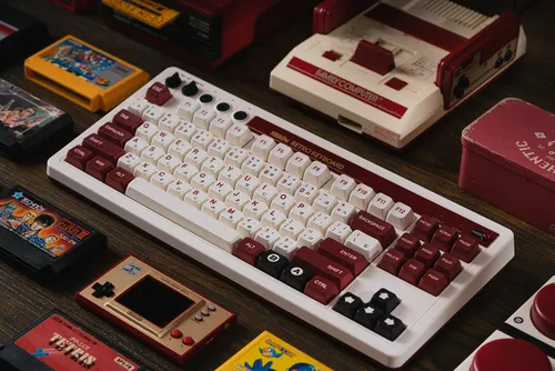 Klawiatura mechaniczna 8BitDo Mechanical Keyboard Fami Edition Kailh Box Brown V2 Brązowy