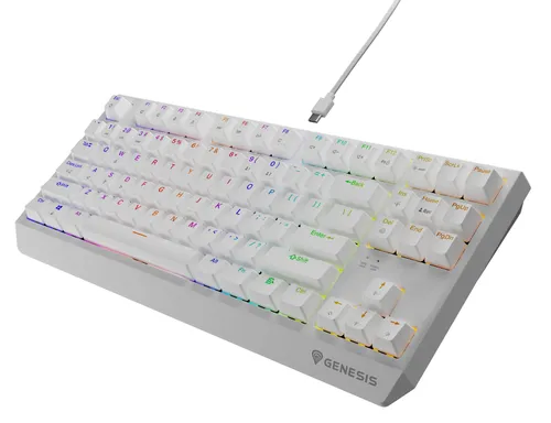 Klawiatura mechaniczna Genesis Thor 230 TKL US RGB Outemu Brown Biały