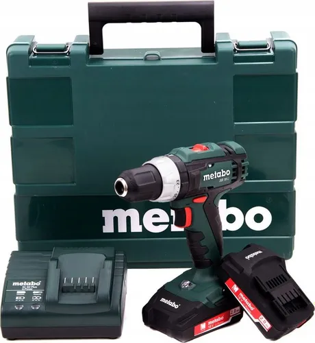 Wiertarko-wkrętarka Metabo SB 18 L 18 V (602317500), 2 akumulatory 2 Ah, Ładowarka, Walizka (metaBOX 145)