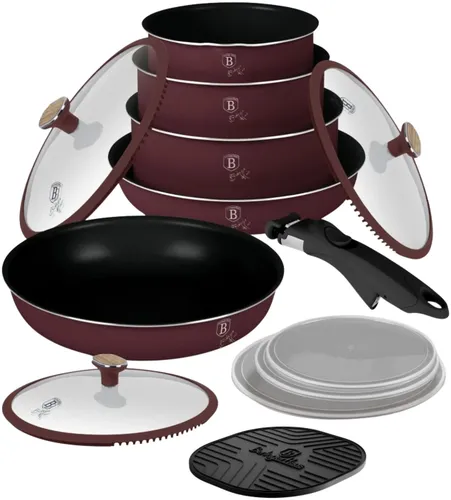 Zestaw patelni i garnków BERLINGER HAUS Leonardo Nordic BH-8418 (13 elementów)