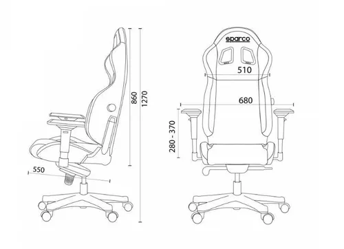 Fotel Sparco GRIP SKY Gamingowy do 100kg Czarno-niebieski