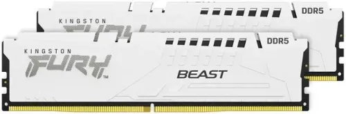 Pamięć RAM Kingston FURY Beast DDR5 64GB (2x32GB) 6000 CL36 EXPO Biały