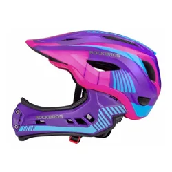 Kask rowerowy ROCKBROS TT-32SBPP-M Fioletowo-różowy dla Dzieci (rozmiar M)