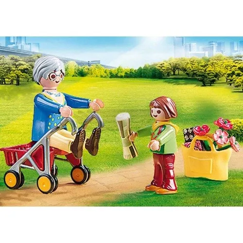 Playmobil 70194 Babcia z chodzikiem