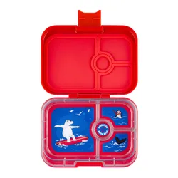 Yumbox Panino orta dikdörtgen öğle yemeği kutusu-roar red / polar bear tray