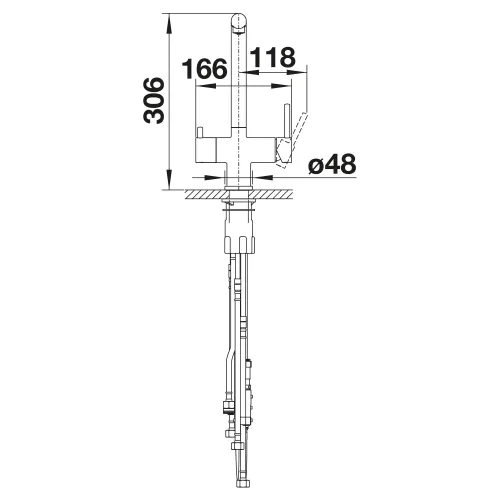 Bateria BLANCO Fontas-S II Ultraresist 525199 Stalowy