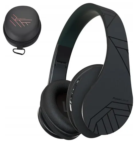 Słuchawki PowerLocus P2 bezprzewodowe Bluetooth/microSD/radio FM czarne