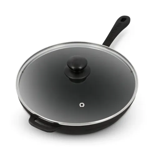 Patelnia żeliwna z pokrywką MAYSTERNYA IRON 28 cm